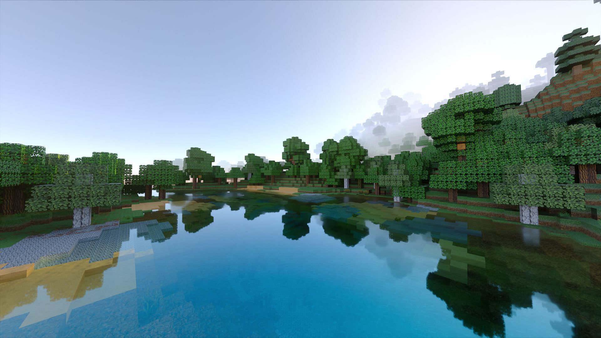This pack adds an array of HD textures that transform the vanilla look of Bedrock mobile (Image via Sportskeeda Gaming || Mojang Studios)